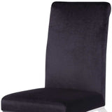 Set of Two Black And Silver Upholstered Fabric Dining Side Chairs - Homeroots - Flyclothing LLC
