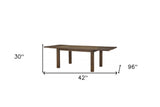42" Brown Solid Wood Dining Table - Homeroots - Flyclothing LLC