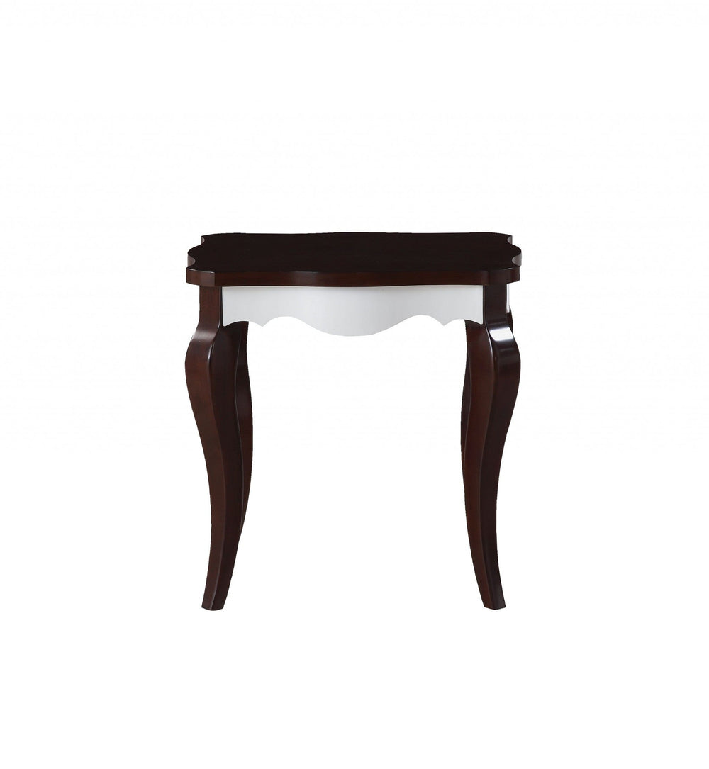 24" Dark Brown Solid Wood End Table - Homeroots - Flyclothing LLC