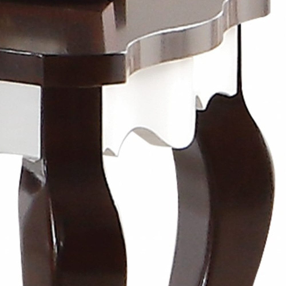 24" Dark Brown Solid Wood End Table - Homeroots - Flyclothing LLC