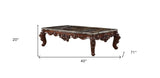 40" Dark Brown And Merlot Genuine Marble Rectangular Coffee Table - Homeroots - Flyclothing LLC