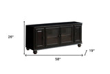 58" Black TV Stand - Homeroots - Flyclothing LLC