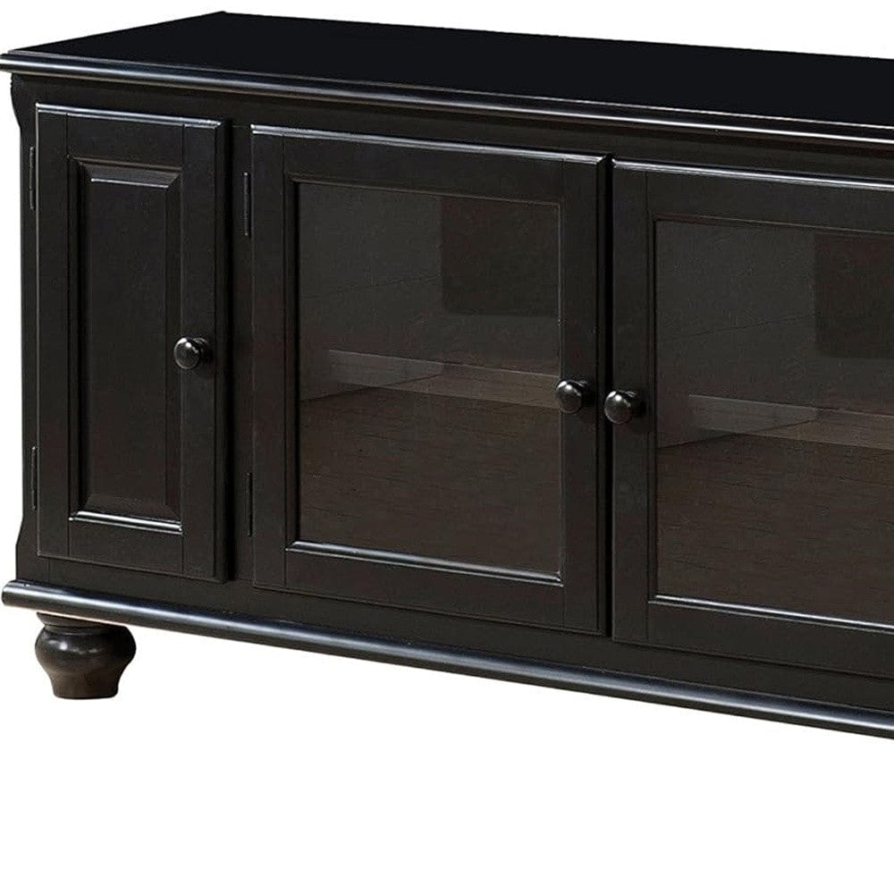 58" Black TV Stand - Homeroots - Flyclothing LLC