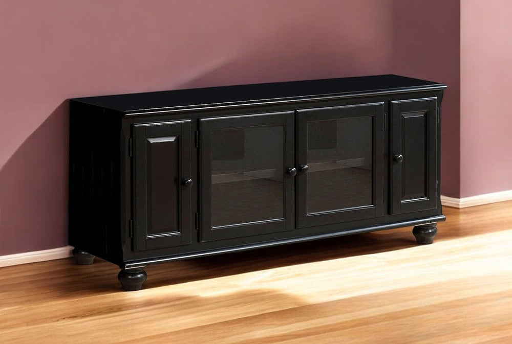 58" Black TV Stand - Homeroots - Flyclothing LLC