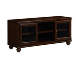 19" X 58" X 26" Walnut Wood Glass (TV Stand) TV Stand - Homeroots