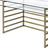 28" Clear and Gold Glass Mirrored - Homeroots - Flyclothing LLC