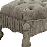 28" X 65" X 20" Ivory Fabric Bone White Upholstery Poly Resin Bench - Homeroots