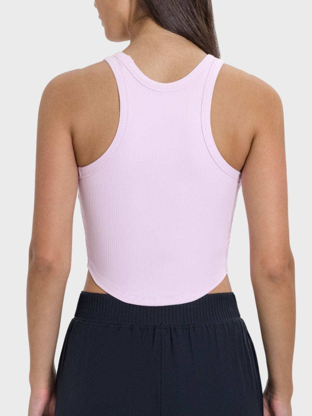 Round Neck Racerback Active Tank - Trendsi - Flyclothing LLC