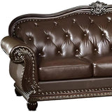 37" Espresso Top Grain Leather Sofa - Homeroots - Flyclothing LLC