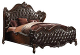 King Tufted Dark Brown Upholstered Faux Leather Bed With Nailhead Trim - Homeroots - Flyclothing LLC