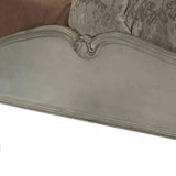 76" X 95" X 73" Vintage Gray Pu Bone White Wood Poly Resin Upholstery Queen Bed - Homeroots - Flyclothing LLC