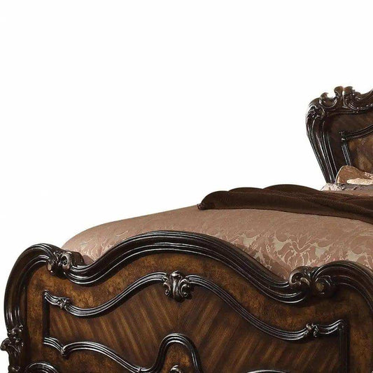 Dark Brown Solid Wood Bed Frame - Homeroots - Flyclothing LLC
