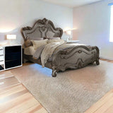 Queen Gray Bed - Homeroots - Flyclothing LLC