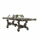 46" Platinum Solid Wood Trestle Base Dining Table - Homeroots - Flyclothing LLC