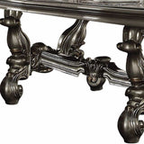 46" Platinum Solid Wood Trestle Base Dining Table - Homeroots - Flyclothing LLC