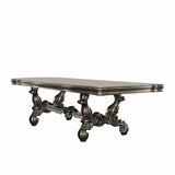 46" Platinum Solid Wood Trestle Base Dining Table - Homeroots - Flyclothing LLC