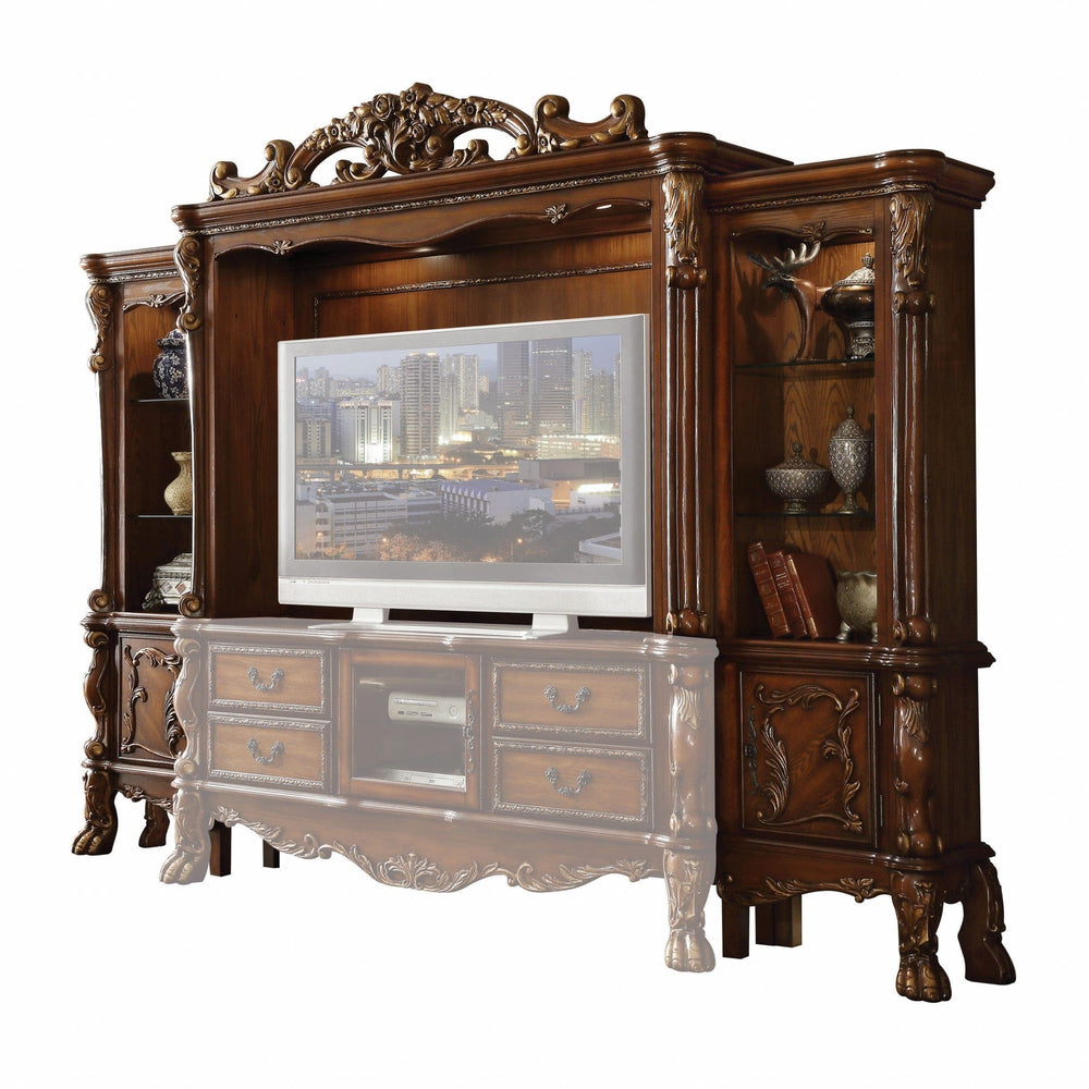 19" Brown Wood Cabinet Enclosed Storage Entertainment Center - Homeroots - Flyclothing LLC