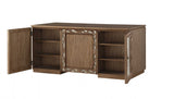 32" Brown Executive Desk With Two Cabinets - Homeroots - Flyclothing LLC