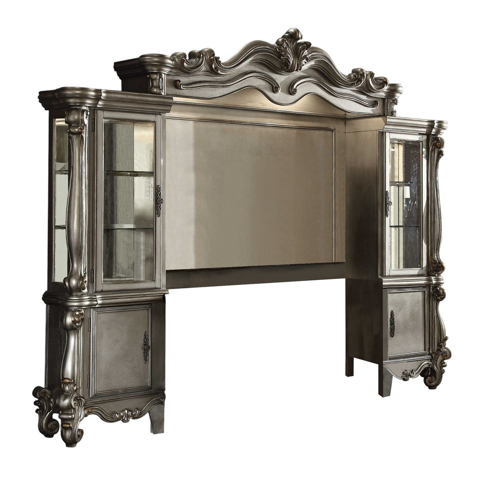 118" Platinum Solid Wood Floating Mount Entertainment Center - Homeroots - Flyclothing LLC