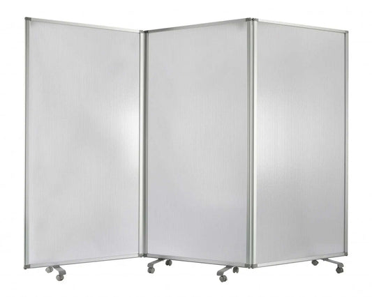 106 X 1 X 71 White Metal And Pvc Resilient - Screen - Homeroots - Flyclothing LLC
