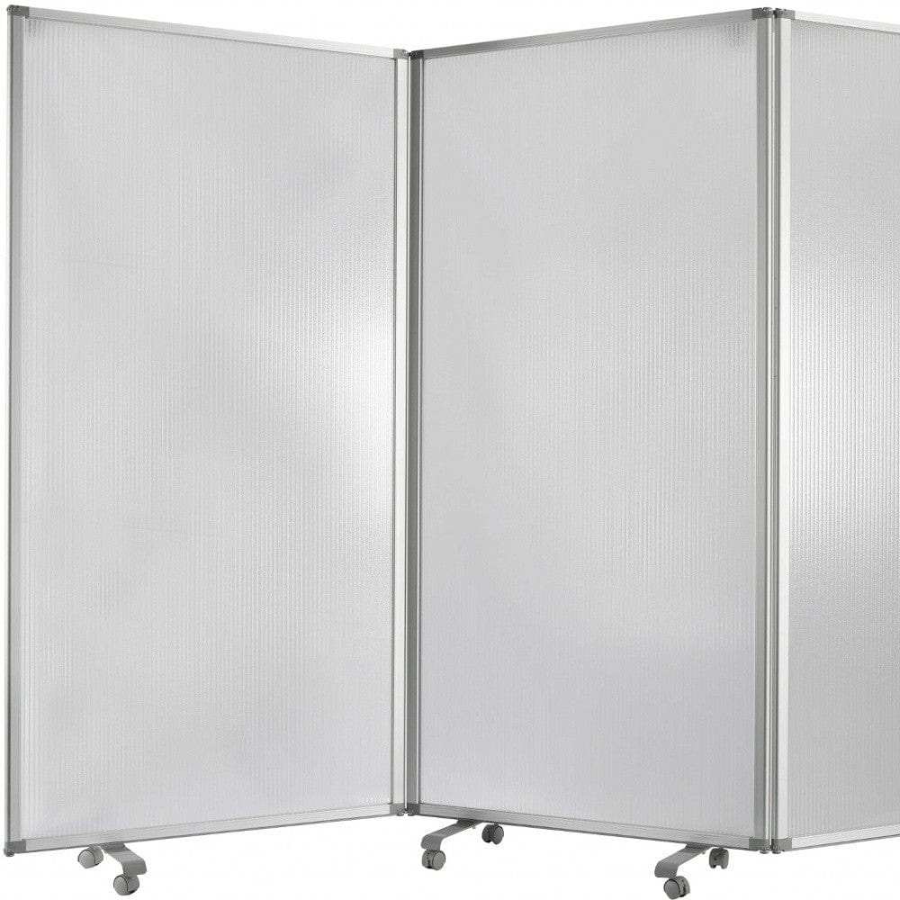 106 X 1 X 71 White Metal And Pvc Resilient - Screen - Homeroots - Flyclothing LLC