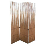 Three Panel Natural Willow Room Divider Screen - Homeroots - Flyclothing LLC