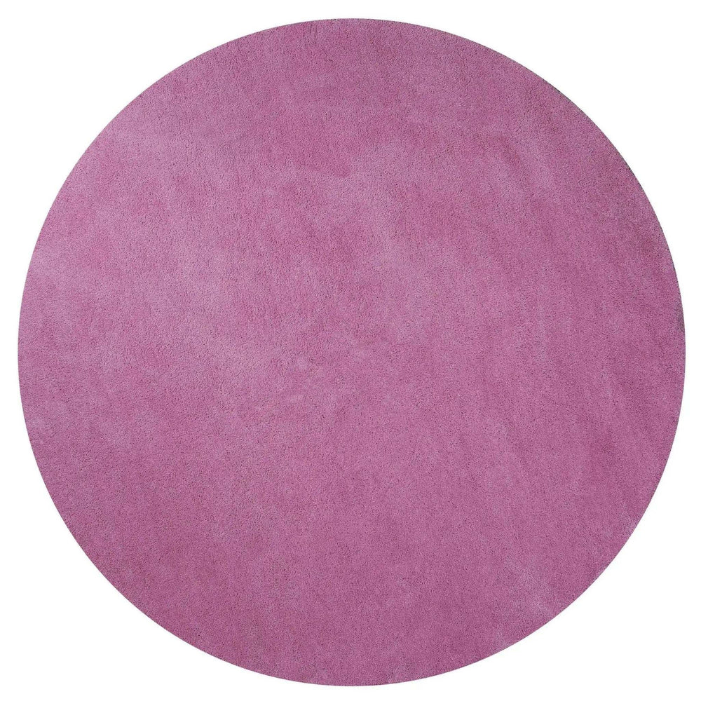 8' Hot Pink Round Indoor Shag Rug - Homeroots - Flyclothing LLC