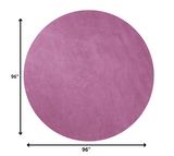 8' Hot Pink Round Indoor Shag Rug - Homeroots - Flyclothing LLC
