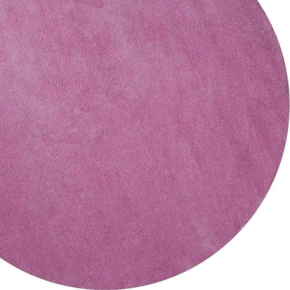 8' Hot Pink Round Indoor Shag Rug - Homeroots - Flyclothing LLC