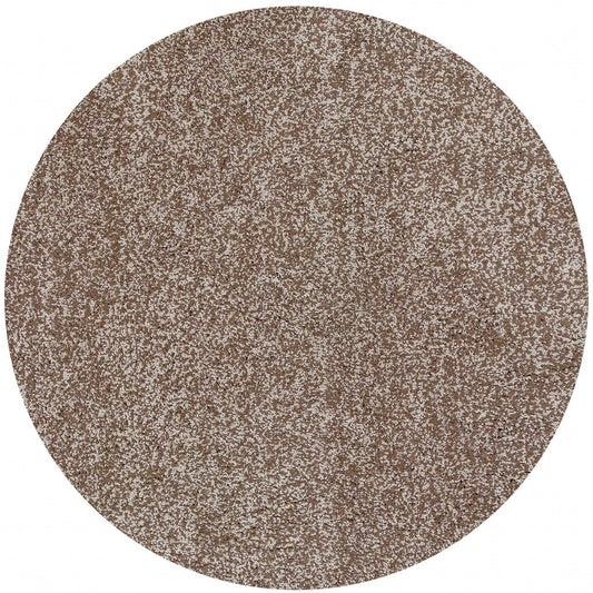 8' Beige Heather Round Indoor Shag Rug - Homeroots - Flyclothing LLC