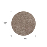 8' Beige Heather Round Indoor Shag Rug - Homeroots - Flyclothing LLC