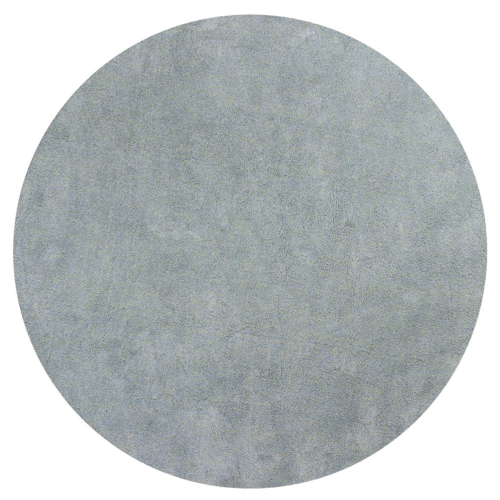 8' Round Polyester Blue Heather Area Rug - Homeroots - Flyclothing LLC