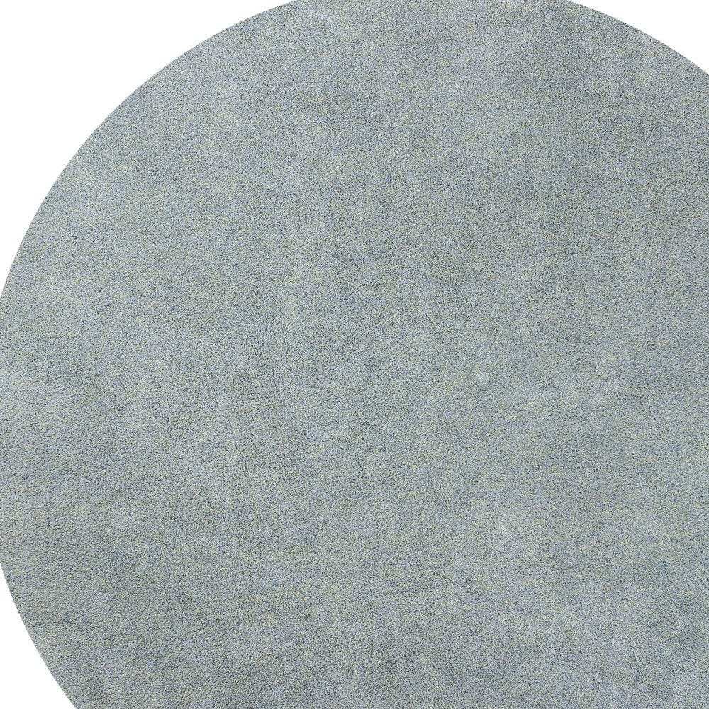 8' Round Polyester Blue Heather Area Rug - Homeroots - Flyclothing LLC