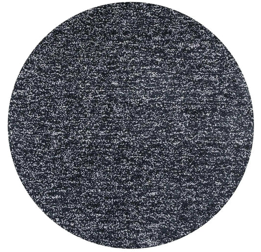 8' Black Heather Round Indoor Shag Rug - Homeroots - Flyclothing LLC