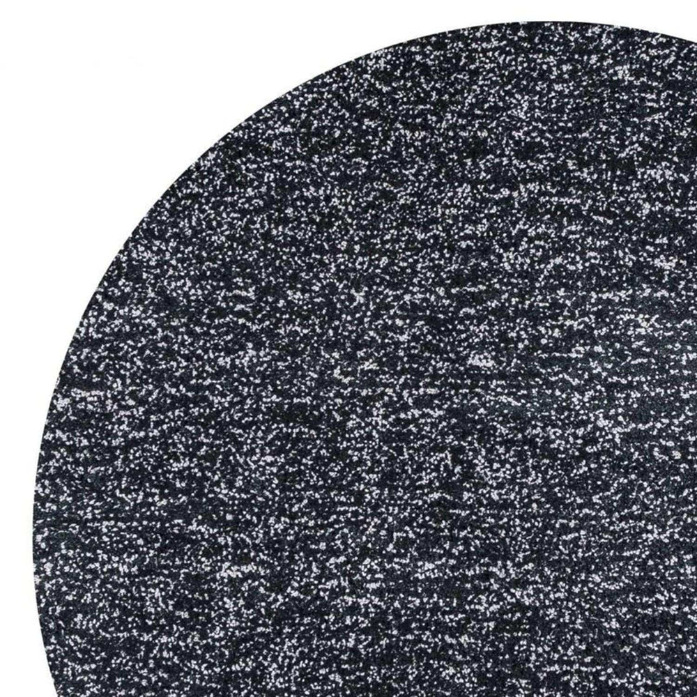 8' Black Heather Round Indoor Shag Rug - Homeroots - Flyclothing LLC