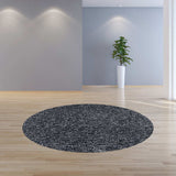 8' Black Heather Round Indoor Shag Rug - Homeroots - Flyclothing LLC