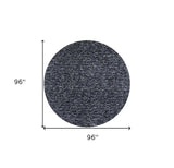 8' Black Heather Round Indoor Shag Rug - Homeroots - Flyclothing LLC