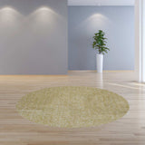8' Round Polyester Yellow Heather Area Rug - Homeroots - Flyclothing LLC