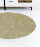 8' Round Polyester Yellow Heather Area Rug - Homeroots - Flyclothing LLC