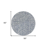 8' Slate Grey Heather Round Indoor Shag Rug - Homeroots - Flyclothing LLC