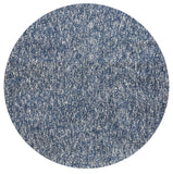 8' Indigo Ivory Heather Round Indoor Shag Rug - Homeroots - Flyclothing LLC