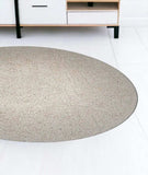 8' Round Polyester Ivory Area Rug - Homeroots - Flyclothing LLC