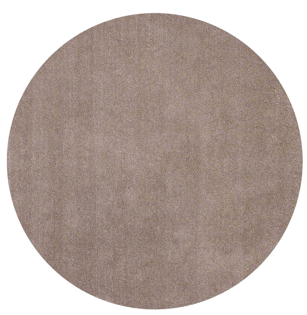 8' Beige Round Indoor Shag Rug - Homeroots - Flyclothing LLC