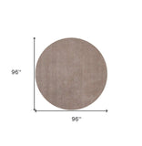 8' Beige Round Indoor Shag Rug - Homeroots - Flyclothing LLC