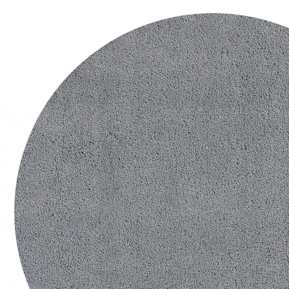 8' Round Polyester Grey Area Rug - Homeroots - Flyclothing LLC
