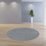 8' Round Polyester Grey Area Rug - Homeroots - Flyclothing LLC