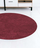8' Red Round Indoor Shag Rug - Homeroots - Flyclothing LLC