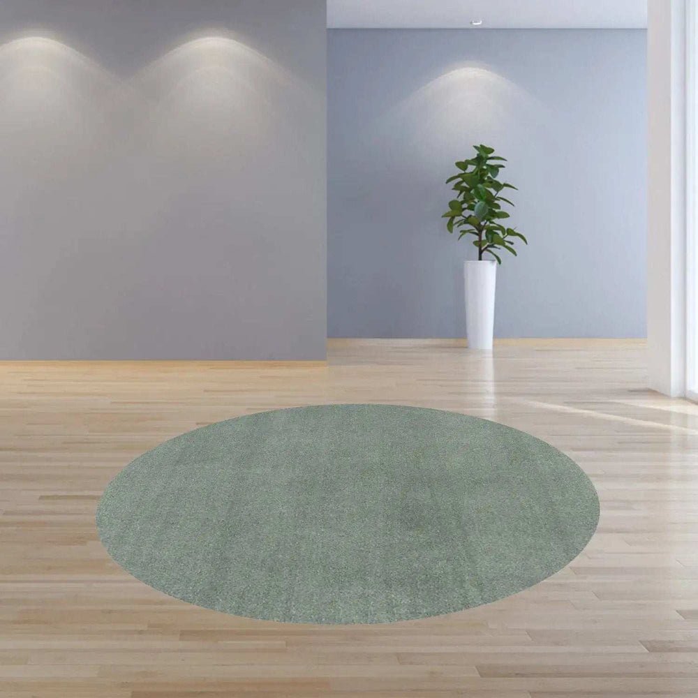 8' Round Polyester Slate Area Rug - Homeroots - Flyclothing LLC