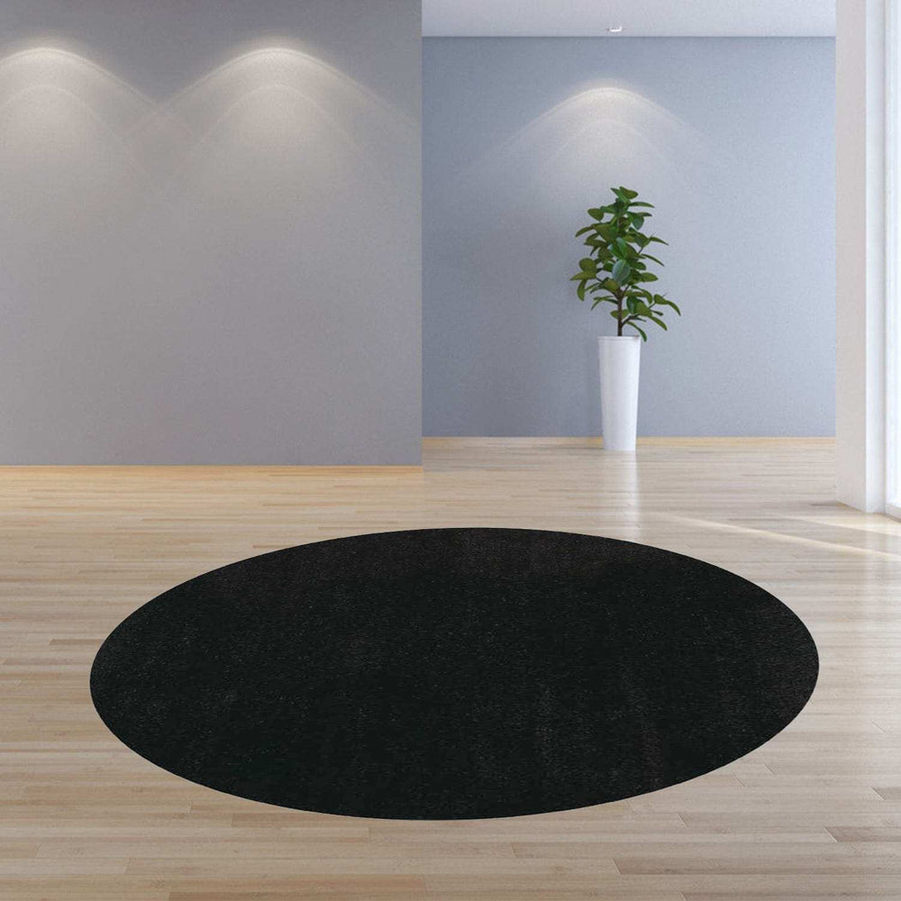 8' Espresso Brown Round Indoor Shag Rug - Homeroots - Flyclothing LLC