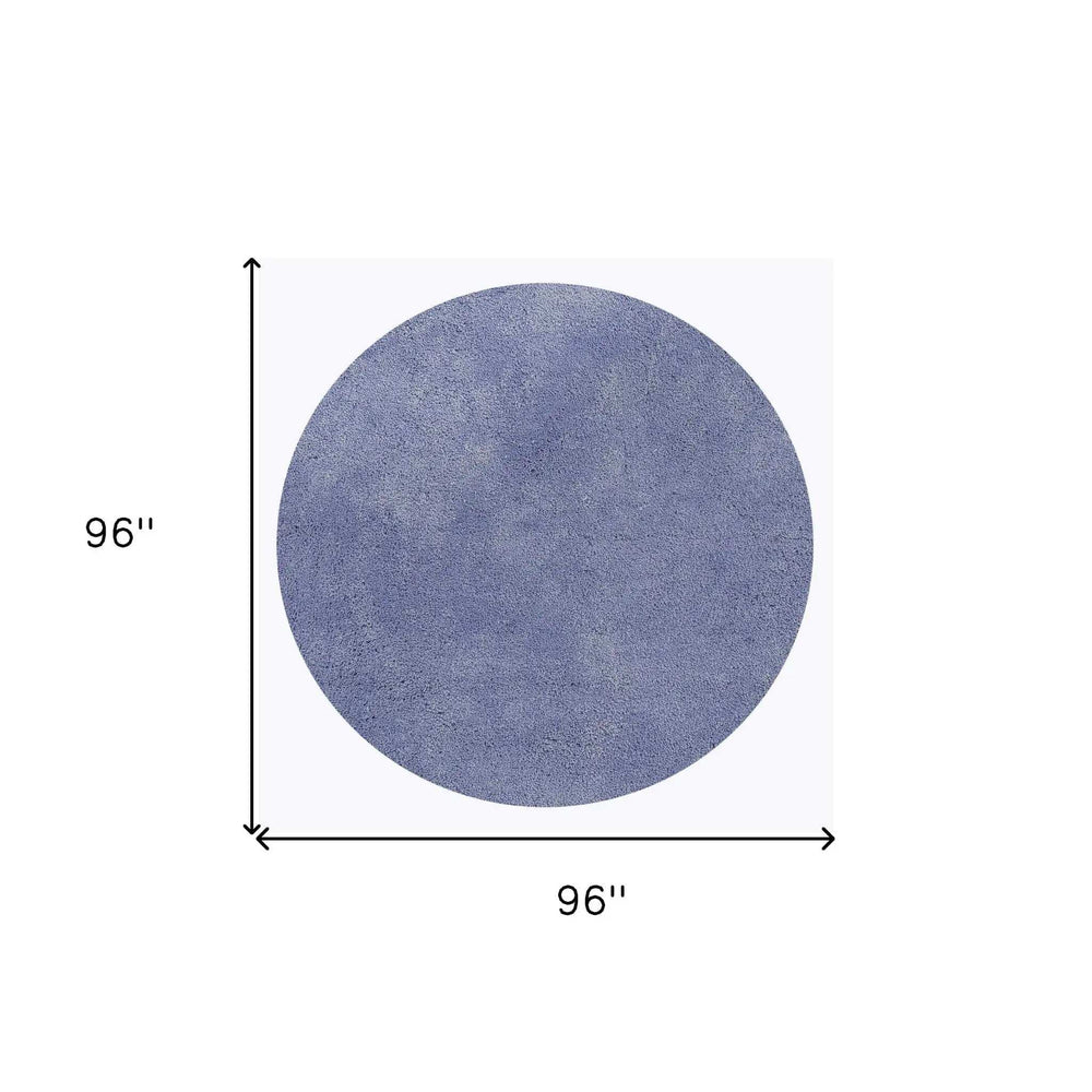 8' Round Polyester Purple Area Rug - Homeroots - Flyclothing LLC